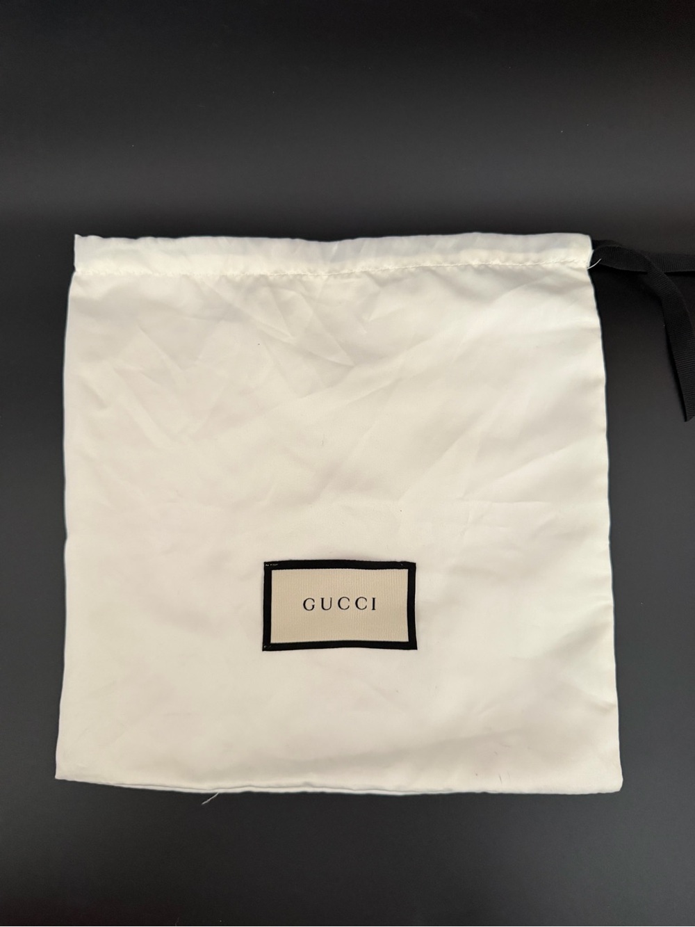 Gucci Cream Drawstring Dust Bag 10" x 9.75"